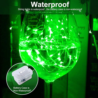 AIKEI LED Fairy Lights - 6 Pack Battery Operated Mini String Lights | Waterproof 7ft 20 LED for Weddings, Parties, and Home Decor