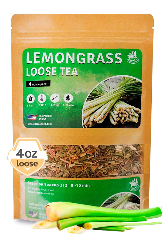 Lemongrass Tea Loose Leaf Bulk – 4 oz Loose Leaf Herbal Tea – Tea With Lemongrass – Lemongrass Teas – Caffeine Free - Loose Leaf Tea Lemongrass - Lemongrass Tea Loose – Lemongrass For Tea