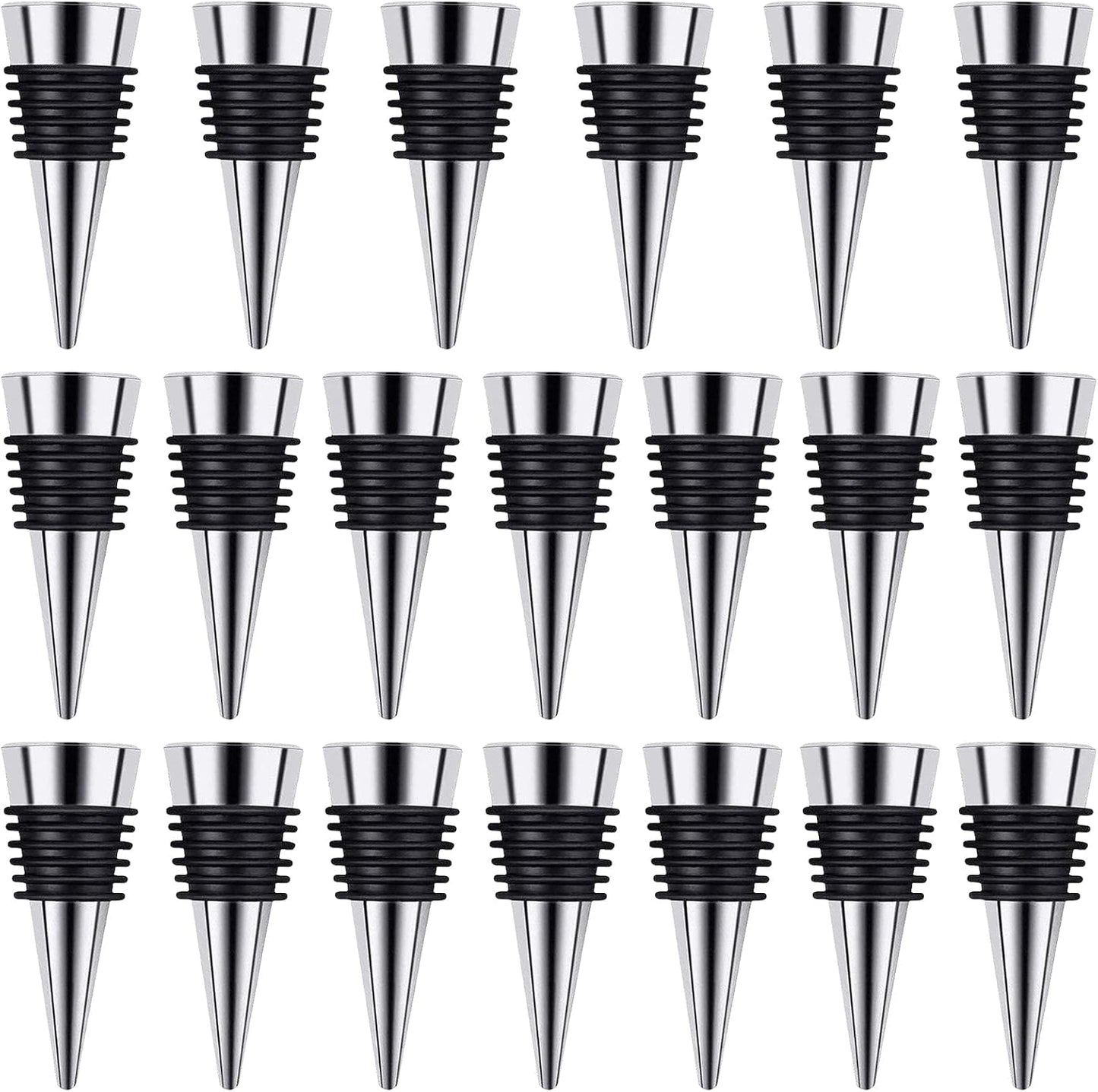Wine Stopper, Reusable Decorative Bottle Stoppers for Kitchen, Bar, Gifts, Holiday Party, Wedding (20 Pack)
