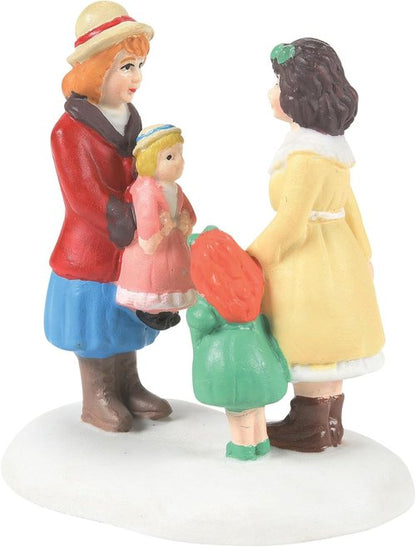 Department 56 Dickens Village Figurine - Girls with Their Dolls - 2.13 Inch, Multicolor