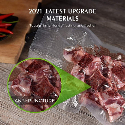 Vacuum Sealer Bags - Commercial Grade BPA-Free Rolls | 6 Pack: 3 Rolls 11" x 20' & 3 Rolls 8" x 20' - Durable Sous Vide Food Storage