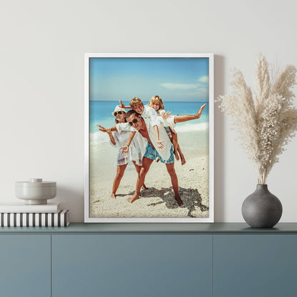 wall26 Custom Framed Canvas Wall Art - Ready to Hang Home Decor for Living Room & Bedroom | 11"x14" White