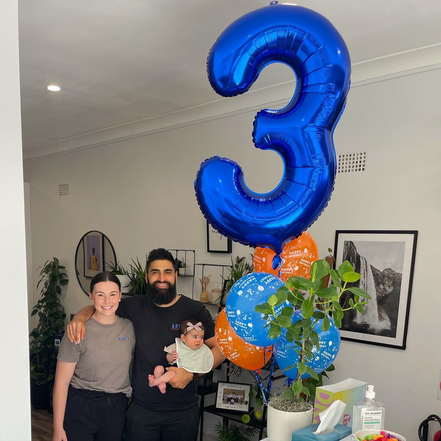Number 3 Balloon - Night Blue 40 Inch Birthday Decoration for Kids & Women’s Parties