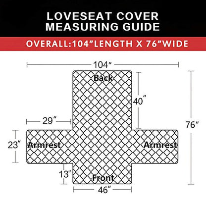Easy-Going Reversible Loveseat Couch Cover for 2 Cushion Couch Sofa Cover for Dogs Water Resistant Furniture Protector with Foam Sticks Elastic Straps for Pet (Loveseat, Beige/Beige)