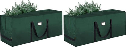 BALEINE Christmas Tree Storage Bag - 7.5 ft Extra Large with Reinforced Handles & Dual Zippers | Green (Pack of 2)