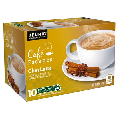 Café Escapes Chai Latte, Single-Serve K-Cup Pods, 60 Count
