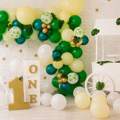 RUBFAC Pastel Yellow Balloons - 129pcs in Various Sizes for Birthday, Wedding, Baby Shower Decor