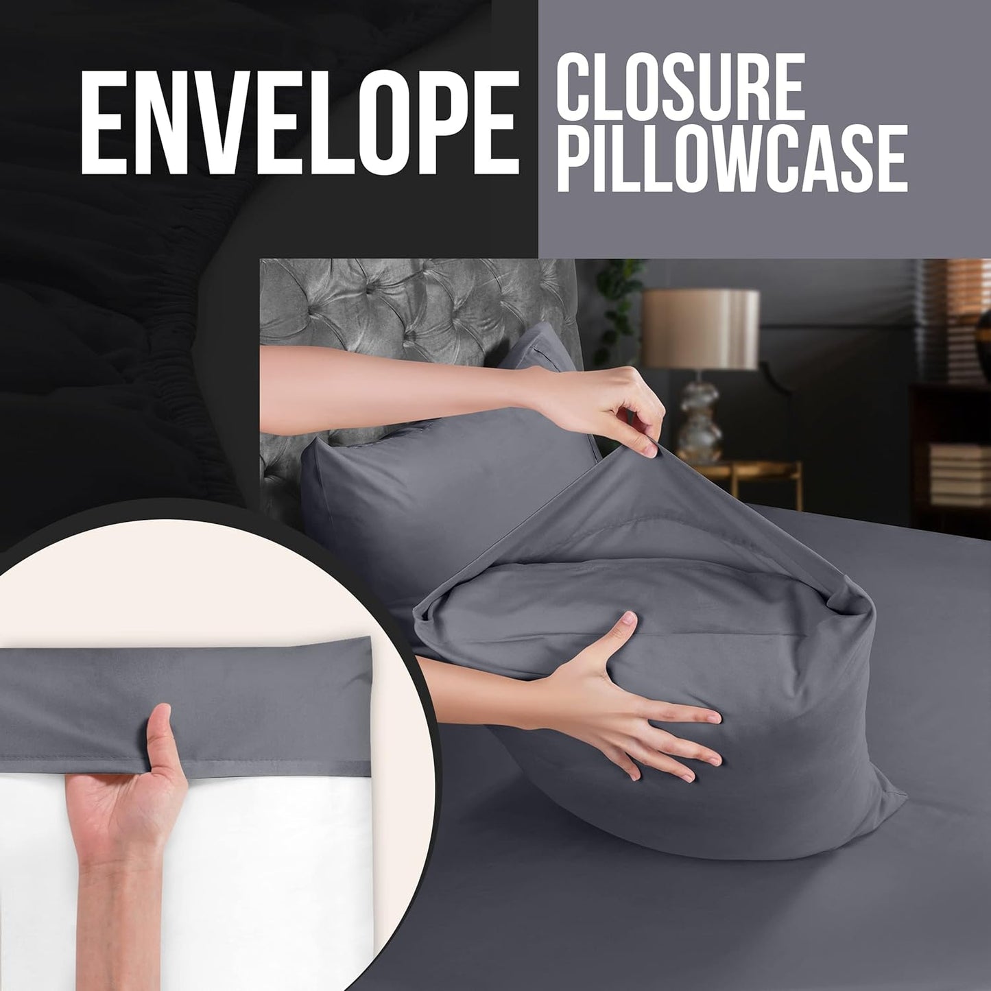 Utopia Bedding King Pillow Cases - 12 Pack | Soft Brushed Microfiber - Fade Resistant 20 X 40 Inches (Grey)