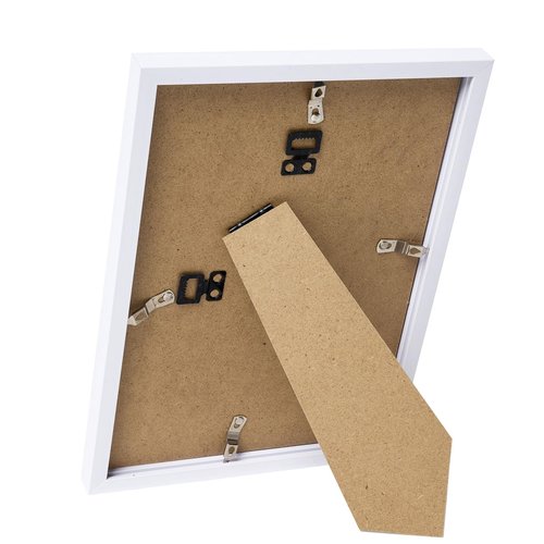 JCJMY 8x13 Picture Frame White for Wall Hanging or Tabletop, Wall Mounting Horizontally or Vertically, 8 x 13 Wall Gallery Poster Photo Frame with Shatter Resistant Plexiglass, White
