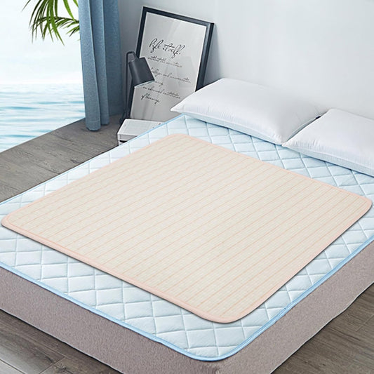 Skiennix Bed Pads for Incontinence - Large 40"x55" Washable Waterproof Underpad for Adults & Pets - Soft Beige