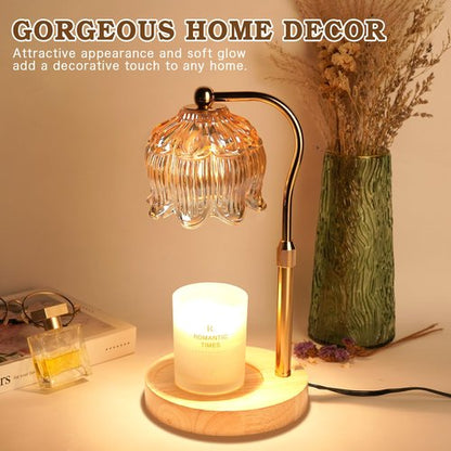 Funistree Candle Warmer Lamp for Yankee Jar Candles, Height Adjustable Candle Warming Lamp with Timer, Birthday Gifts for Women Her Wife, Mom Gifts, House Warming Gift New Home Decor
