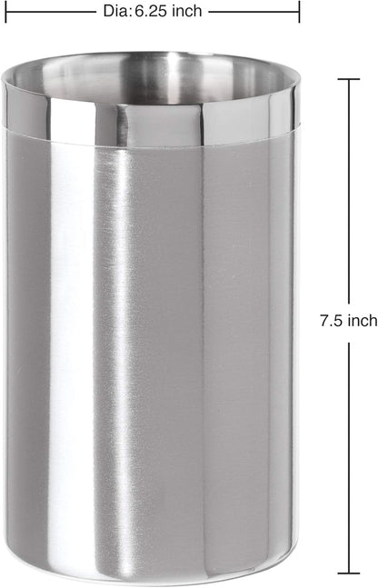 OGGI Stainless Steel Double Wall Wine Cooler - Insulated Tabletop Wine Chiller for White Wine & Champagne, Fits Most Standard Sized Bottles
