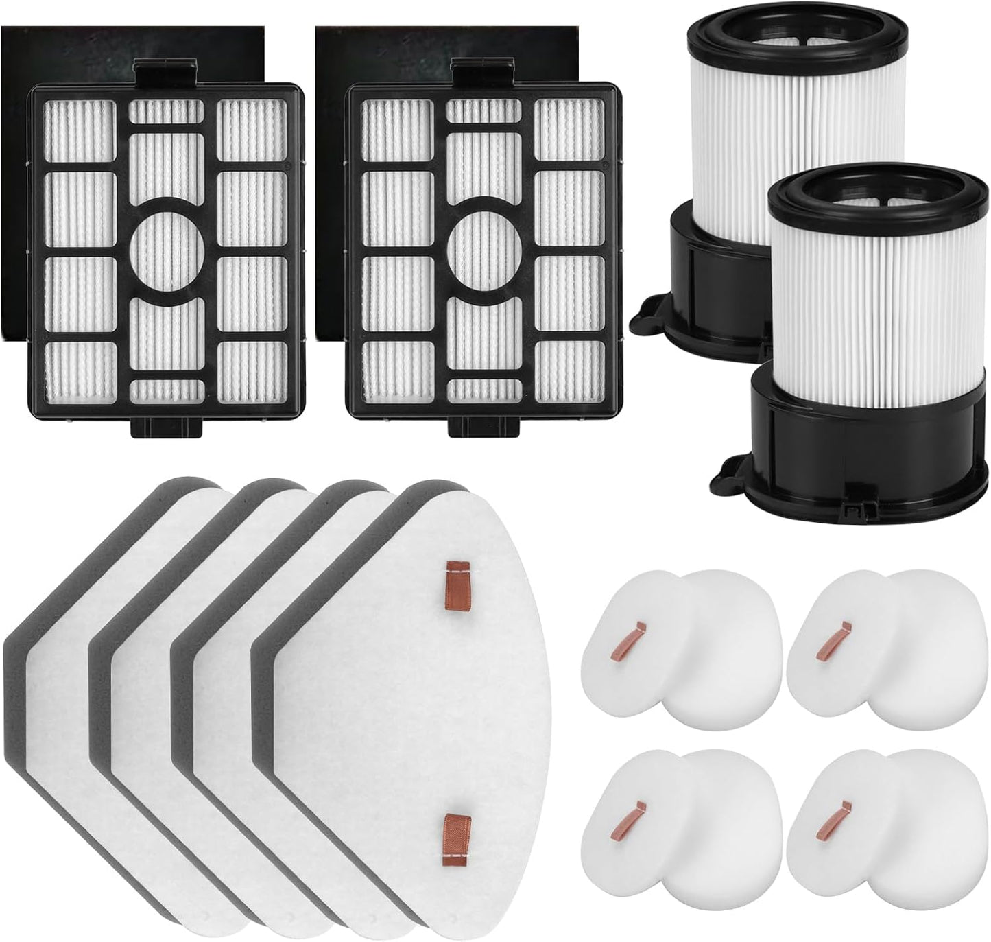 Shark Replacement Filters - Auto-Empty Dock HEPA & Pre-Motor Filter Set | 2-Pack + 4-Pack