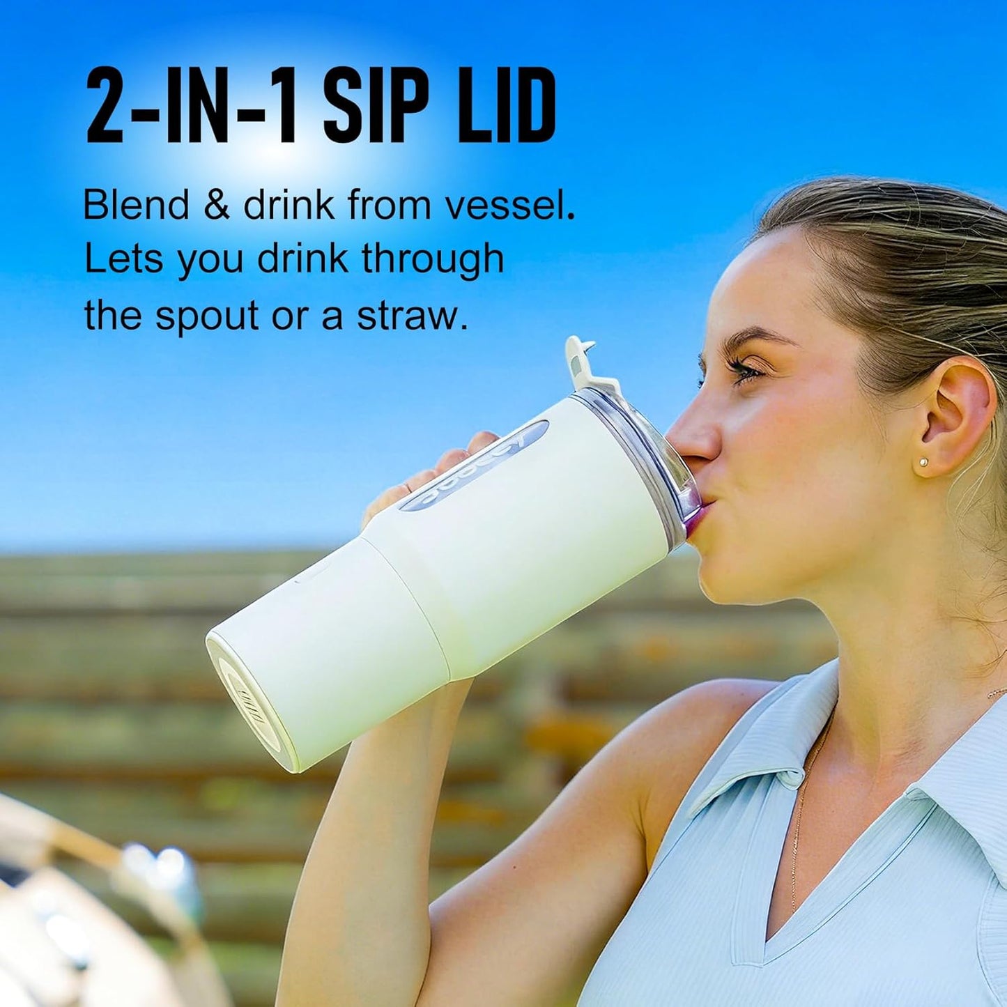 Skiennix 18oz Portable Blender - Cordless Travel Blender with Ice Crushing Blades & Auto Reverse Function