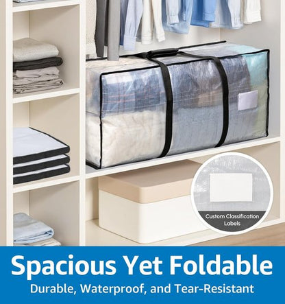 Heavy Duty Moving Bags by [Brand Name] - Extra Large Storage Totes with Padded Handles & Strengthened Zipper