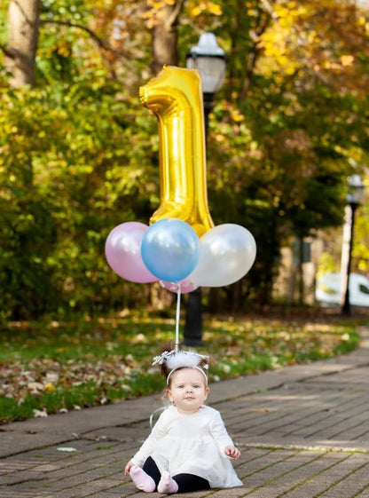 Gold Number 24 Balloon - 40 Inch Golden Birthday Decoration for 24th Celebration | Party Supplies