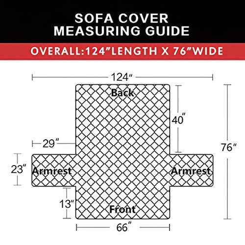 Easy-Going Reversible Couch Cover for 3 Cushion Couch Sofa Cover for Dogs Water Resistant Furniture Protector Cover with Foam Sticks Elastic Straps for Pet Cat (Sofa, Black/Black)