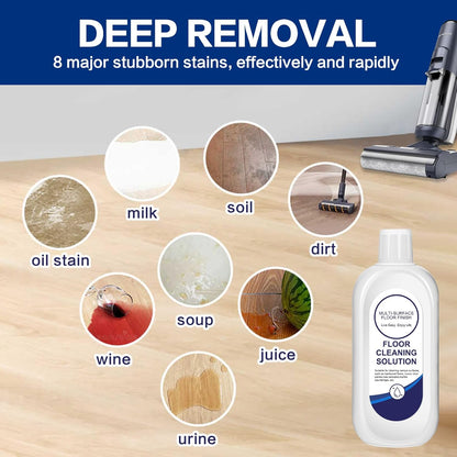 YHOVID Multi-Surface Floor Cleaning Solution - Compatible Refill for Tineco Vacuum Mop | 4 Bottle Pack
