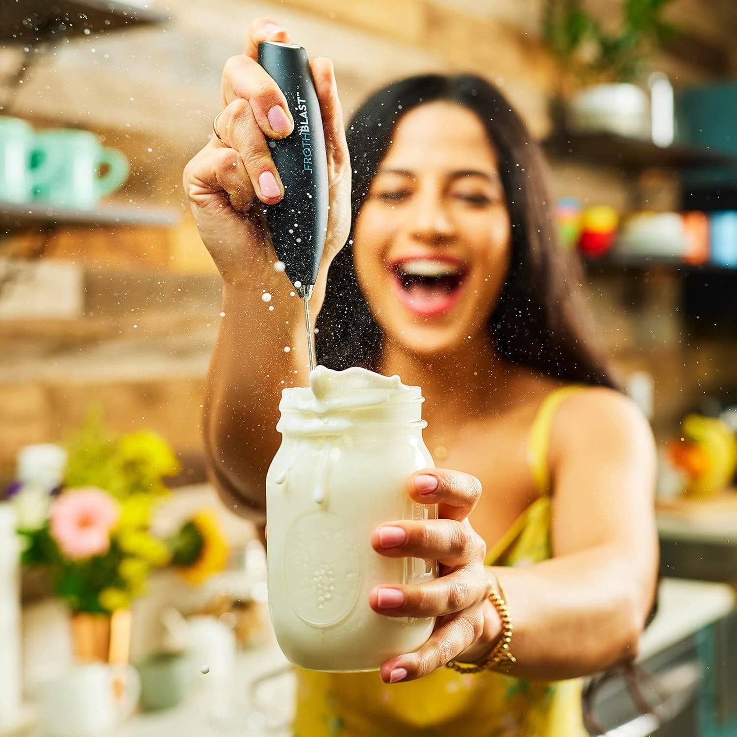 Milk Frother Handheld - Whisk Foam Maker for Lattes, Cappuccinos & More | Perfect for Hot Drinks