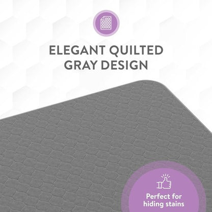 Inspire Underpads - Reusable Waterproof Incontinence Bed Pads | Stain Hiding Gray | 34" X 36" | 6 Pack
