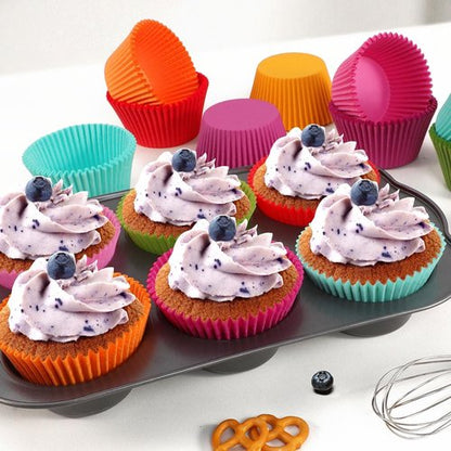 Caperci Jumbo Cupcake Liners - Extra Large 300-Count | Odorless, Food-Grade Grease-Proof Paper