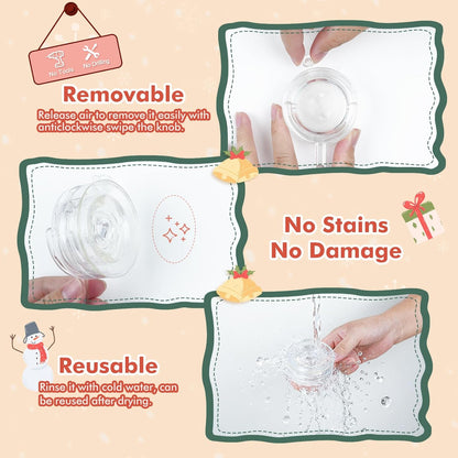 VIS'V Wreath Hanger - Heavy Duty Twist Lock Suction Cup Hooks | 22 LB Capacity, Clear, 2 Pack