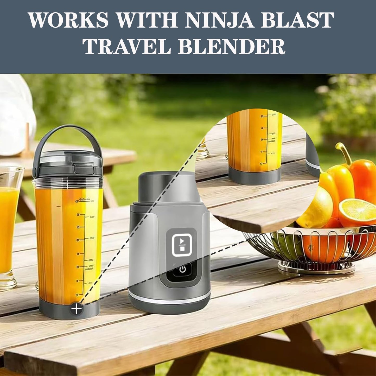 Ninja | Blade Cover and Vessel Cap Set - Leakproof Replacement Accessories for BC100 & BC151 Series, Blue