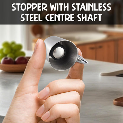 Stainless Steel Bottle Sealer & Wine Topper – Premium Wine Lover Gifts, Wine Gifts for Women and Men – Airtight Champagne Stopper for Sparkling Wine – Wine Essentials Gifts