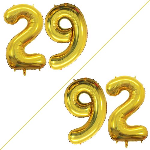 GOER Jumbo 29 Inch Foil Balloons - Perfect Decorations for 29th Birthday Party | Gold