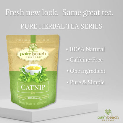 Catnip Tea - Pure Herbal Tea Series by Palm Beach Herbals (30ct) [Packaging May Vary]