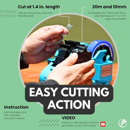 Echomerx Original Tape Dispenser - Multi-Roll Heat Resistant for Cricut & Thermal Press | Blue, 1" & 3" Core
