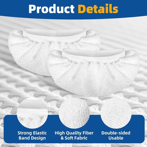 LOVECO 8 Pack Universal Microfiber Cloths for Handheld Steam Cleaner - Compatible with Bissell Steam Shot, PurSteam, Wagner Spraytech etc - Reusable Washable Steam Cleaner Accessories