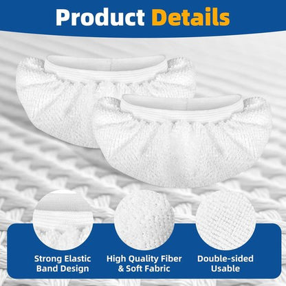 LOVECO 8 Pack Universal Microfiber Cloths for Handheld Steam Cleaner - Compatible with Bissell Steam Shot, PurSteam, Wagner Spraytech etc - Reusable Washable Steam Cleaner Accessories