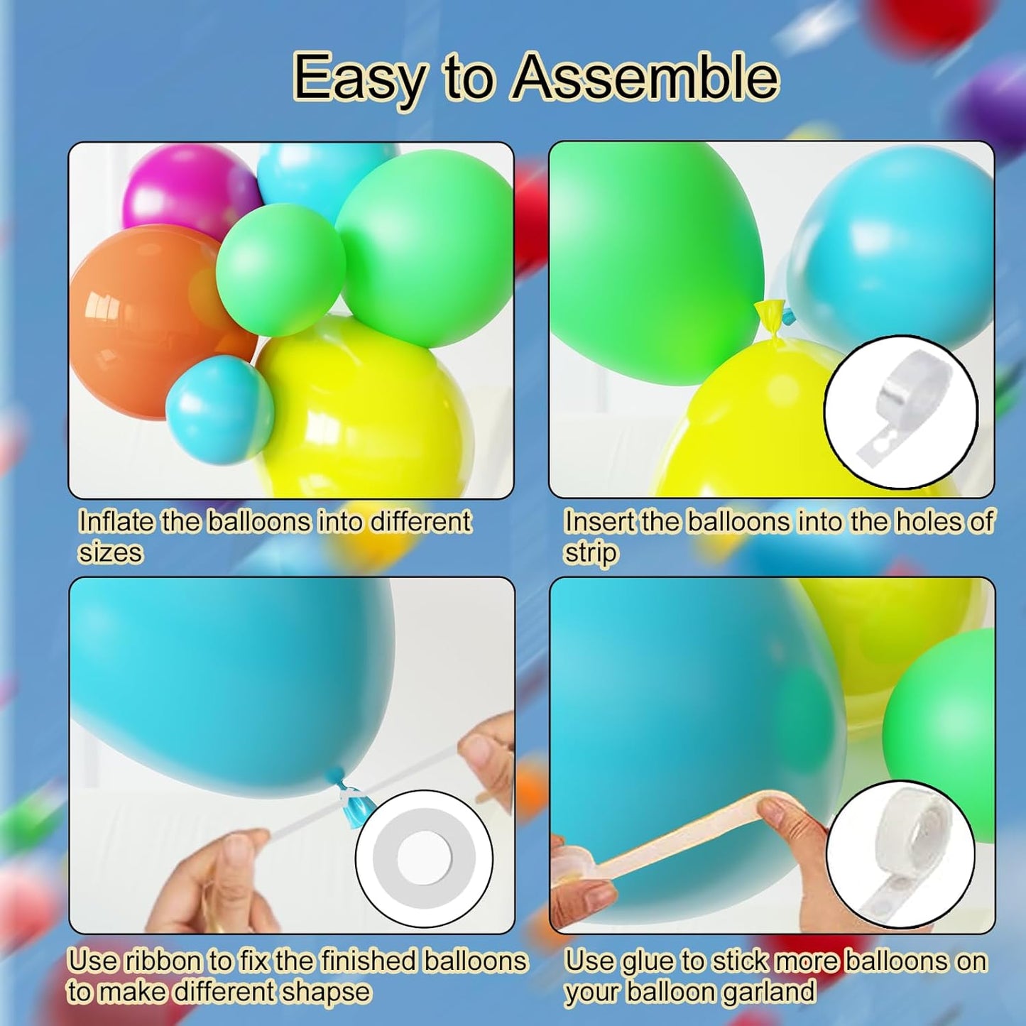 Tropical Balloon Arch Kit - 119 Pcs Hawaiian Latex Balloons for Summer Party Decor | Wedding & Birthday