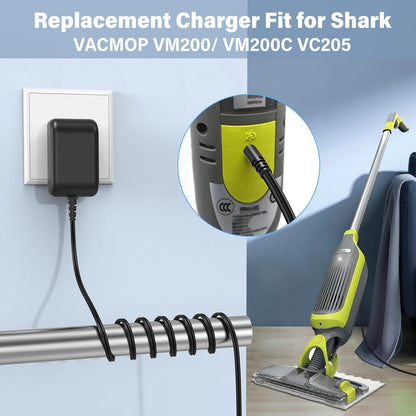 Shark Vacuum Mop Charger - AC Power Adapter for VM200, VM200C, VC200 | 10.8V Li-ion Battery Compatibility