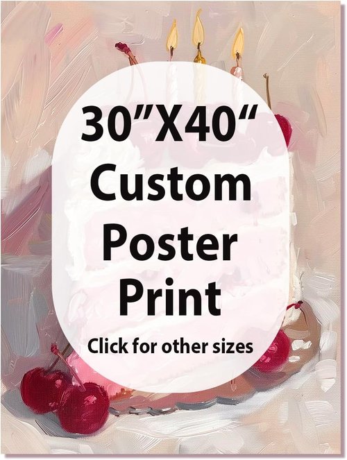 JIMUJIA Custom Canvas Art Print - Personalized Unframed Wall Decor for Home & Office | 30"x40" Size