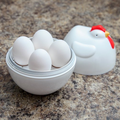 Home-X Microwave Egg Boiler - Unique Chicken Design for Perfectly Cooked Eggs