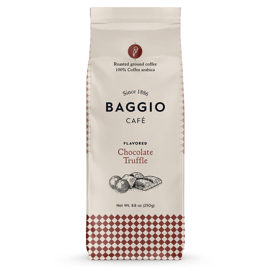 Baggio Café Ground Gourmet Coffee Flavored Truffled Chocolate - Medium Roast 8.8 oz