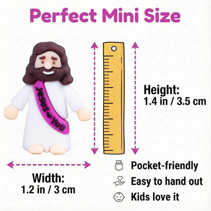 Mini Jesus Figurines by [Brand Name] - 200PCS Colorful Religious Toys for Easter Egg Stuffers & Gifts