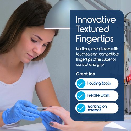 Inspire Nitrile-Vinyl Blend Exam Gloves - Disposable, Latex Free, Medical Gloves Multipurpose for Cooking, Cleaning & Food Prep