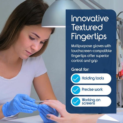 Inspire Nitrile-Vinyl Blend Exam Gloves - Disposable, Latex Free, Medical Gloves Multipurpose for Cooking, Cleaning & Food Prep