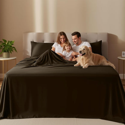 Utopia Bedding Twin Sheet Set - Soft & Breathable 3-Piece Microfiber Bed Sheets | Oeko-Tex Certified (Brown)