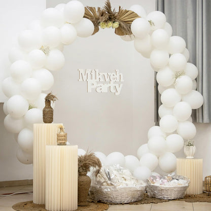 White Balloons - 100 Pack 12-Inch Latex Birthday Decorations for Weddings & Parties