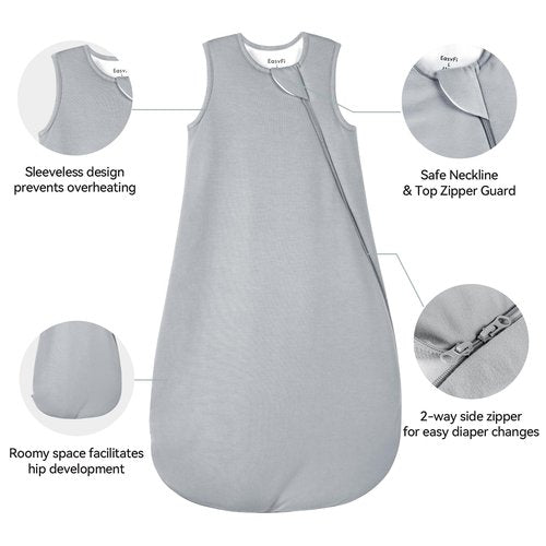 EasyFi Rayon Made from Bamboo Sleep Sack 18-24 Months 2.5 Tog Winter Supersoft Toddler Sleep Sack 2t for Unisex Girl Boy Thick Warm Baby Sleeping Bag 2-Way Zipper Baby Wearable Blanket