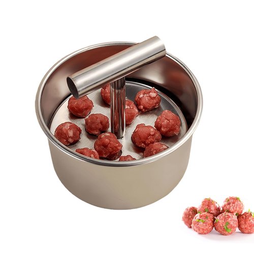 Stainless Steel Meatball Maker, 12 Balls Manual Meatball Making Tool Multifunctional Kitchen Meat Ball Press Easy Meatball Extruder Meat Ball Cooking Gadgets