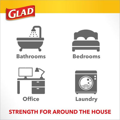 Glad Small Trash Bags - 4 Gallon Odor Resistant with Febreze Beachside Breeze | 34 Count (Pack of 2)