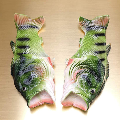 Skiennix Unisex Fish Slippers - Comfortable Bass Sandals for Fun Indoor/Outdoor Wear