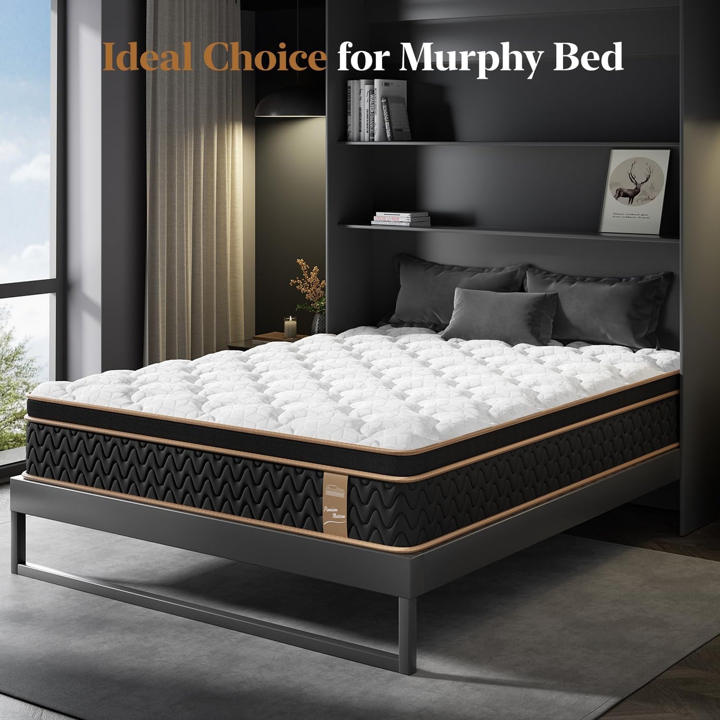 Queen Mattress - 12 Inch Cooling Hybrid Bed in a Box | 7-Zone Pocket Spring for Motion Isolation & Support