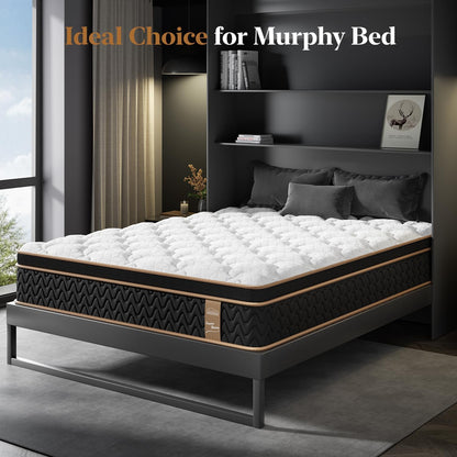 Queen Mattress - 12 Inch Cooling Hybrid Bed in a Box | 7-Zone Pocket Spring for Motion Isolation & Support