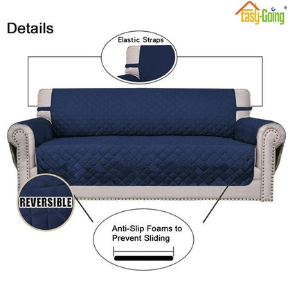 Easy-Going Oversized Chair Sofa Slipcover Reversible Sofa Cover Water Resistant Couch Cover Furniture Protector Cover with Elastic Straps for Pets Dog (Oversized Chair, Navy/Navy)